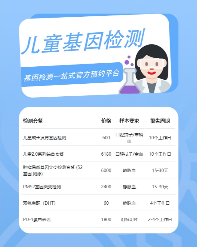 北京儿童天赋基因检测大概多少钱