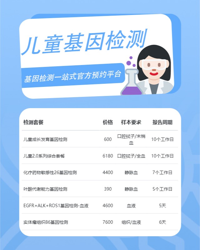 北京儿童天赋基因检测需要哪些程序多少钱